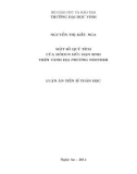 Luận án Tiến sĩ Toán học: Một số quỹ tích của môđun hữu hạn sinh trên vành địa phương noether