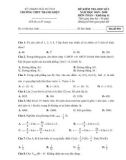 Đề kiểm tra học kì 1 môn Toán lớp 11 năm học 2019-2020 – Trường THPT Thanh Miện (Mã đề 993)