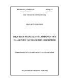 Luận văn Thạc sĩ Luật Hiến pháp và Luật Hành chính: Thực hiện pháp luật về lao động chưa thành niên tại Thành phố Hồ Chí Minh