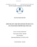 Luận văn Thạc sĩ Kinh tế: Kiểm tra sức chịu đựng rủi ro tín dụng của các ngân hàng thương mại Việt Nam