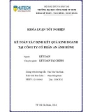 Khóa luận tốt nghiệp: Kế toán xác định kết quả kinh doanh tại Công ty cổ phần An Ánh Hùng