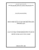 Luận văn Thạc sĩ theo định hướng ứng dụng: Hoàn thiện quản lý quỹ hỗ trợ nông dân tỉnh Bắc Kạn