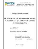 Khóa luận tốt nghiệp: Kế toán doanh thu, thu nhập khác, chi phí và xác định kết quả kinh doanh tại Công ty TNHH Khả Hoàng