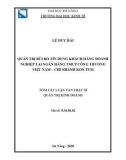 Tóm tắt Luận văn Thạc sĩ Quản trị kinh doanh: Quản trị rủi ro tín dụng khách hàng doanh nghiệp tại Ngân hàng TMCP Công thương Việt Nam – Chi nhánh Kon Tum