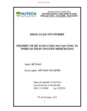 Khóa luận tốt nghiệp: Tìm hiểu kế toán công nợ tại Công ty TNHH XD TM DV Nguyễn Minh Hoàng