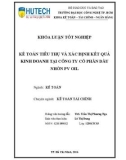 Khóa luận tốt nghiệp: Kế toán tiêu thụ và xác định kết quả kinh doanh tại công ty cổ phần Dầu Nhờn PV OIL