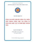 Luận văn Thạc sĩ: Nâng cao mức độ hài lòng của nhân viên trong công việc tại Công ty Xăng Dầu khu vực II TNHH một thành viên