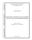 Luận văn Thạc sĩ Luật hình sự và Tố tụng hình sự: Trợ giúp pháp lý theo pháp luật tố tụng hình sự Việt Nam từ thực tiễn thành phố Hồ Chí Minh