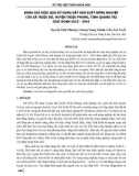 Đánh giá hiệu quả sử dụng đất sản xuất nông nghiệp của xã Triệu Độ, huyện Triệu Phong, tỉnh Quảng Trị giai đoạn 2015-2019