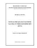 Luận văn Thạc sĩ Kinh tế: Đánh giá hiệu quả đào tạo nội bộ tại Công ty TNHH SX-HTD Bình Tiên (Biti’s)
