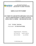 Khóa luận tốt nghiệp: Các nhân tố ảnh hưởng đến khả năng trả nợ của khách hàng cá nhân tại Ngân hàng TMCP An Bình – Chi nhánh Sài Gòn