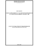 Luận văn Thạc sĩ Quản trị kinh doanh: Chất lượng dịch vụ vận chuyển hành khách của hãng hàng không VietJet Air