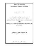 Luận văn Thạc sĩ Kinh tế: Các nhân tố ảnh hưởng đến áp dụng hệ thống kế toán dựa trên cơ sở hoạt động (ABC) – Nghiên cứu các doanh nghiệp trên địa bàn thành phố Hồ Chí Minh