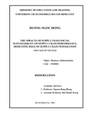 Master thesis Business Administration: The impacts of supply chain social sustainability on supply chain performance, mediating role of supply chain integration the case of Vietnam