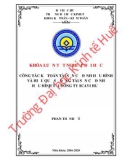 Khóa luận tốt nghiệp Kế toán-Kiểm toán: Công tác kế toán Tài sản cố định hữu hình và hiệu quả sử dụng tài sản cố định hữu hình tại Công ty Scavi Huế