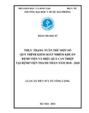 Luận án Tiến sĩ Y tế công cộng: Thực trạng tuân thủ quy trình kiểm soát nhiễm khuẩn bệnh viện và hiệu quả can thiệp tại Bệnh viện Thanh Nhàn năm 2018-2020