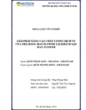 Khóa luận tốt nghiệp: Giải pháp nhằm nâng cao chất lượng dịch vụ của nhà hàng May Flower tại khách sạn May Flower