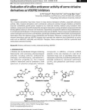 Evaluation of in silico anticancer activity of some striazine derivatives as VEGFR2 inhibitors