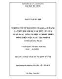 Luận văn Thạc sĩ Quản trị kinh doanh: Nghiên cứu sự hài lòng của khách hàng cá nhân đối với dịch vụ tiền gửi của Ngân hàng Nông nghiệp và Phát triển Nông thôn Việt Nam - Chi nhánh tỉnh Quảng Ngãi