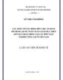 Luận án Tiến sĩ Kinh tế: Các nhân tố tác động đến việc áp dụng mô hình lập dự toán ngân sách dựa trên kết quả hoạt động tại các đơn vị sự nghiệp công lập ở Việt Nam