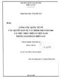 Luận văn Thạc sĩ Luật học: Công ước quốc tế về các quyền dân sự và chính trị năm 1966 và việc thực hiện ở Việt Nam