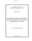 Luận văn Thạc sĩ Kinh tế: Giải pháp hoàn thiện quản trị bán hàng cho dòng sản phẩm Đông máu tại Công ty TNHH thiết bị y tế Nghĩa Tín