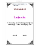 Luận văn: Tổ chức công tác kế toán nguyên vật liệu tại Công ty TNHH Thương mại VIC