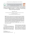 Inclusive Learning Environment for Students with Disabilities in Vietnam’s Higher Education – An Analysis of the Existing Policies and Legal Framework