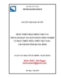Luận văn Thạc sĩ Tài chính ngân hàng: Hoàn thiện hoạt động cho vay trung dài hạn tại Ngân hàng Nông nghiệp và Phát triển nông thôn Việt Nam - chi nhánh tỉnh Quảng Bình
