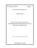 Luận văn thạc sĩ Quản lý công: Quản lý nhà nước về tạo việc làm cho thanh niên nông thôn trên địa bàn huyện Kiên Lương, tỉnh Kiên Giang