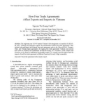 How Free Trade Agreements Affect Exports and Imports in Vietnam