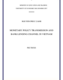 PhD thesis: Monetary policy transmission and bank lending channel in Vietnam