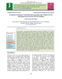 Evaluation of organic acid producing aspergillus niger isolates for the management of fusarium wilt of chickpea