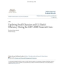 Walden dissertations and Doctoral studies: Exploring small Ghanaian and U.S. banks ' - Efficiency during the 2007-2009 financial crisis