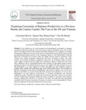 Exploring constraints of business productivity in a province nearby the country capital: The case of the UK and Vietnam