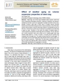 Effect of weather aging on volume expansion properties of steel slag