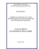 Luận án Tiến sĩ Kinh tế nông nghiệp: Nghiên cứu sự tham gia của cư dân nông thôn trong xây dựng nông thôn mới tại vùng Đồng bằng sông Hồng