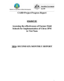 Dự án nông nghiệp: Assessing the effectiveness of Farmer Field Schools for Implementation of Citrus IPM in Viet Nam (MS4)