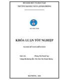 Khoá luận tốt nghiệp: Hoàn thiện công tác lập và phân tích Bảng cân đối kế toán của Công ty Cổ phần Lai dắt và Vận tải Cảng Hải Phòng