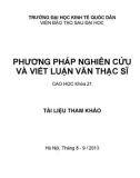 Phương pháp nghiên cứu và viết luận văn thạc sỹ