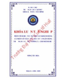 Khóa luận tốt nghiệp Kế toán-Tài chính: Phân tích hoạt động cho vay khách hàng cá nhân có tài sản đảm bảo tại ngân hàng thương mại cổ phần Đông Á - Chi nhánh Huế