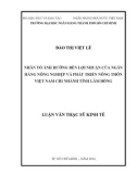 Luận văn Thạc sĩ Kinh tế: Nhân tố ảnh hưởng đến lợi nhuận của Ngân hàng Nông nghiệp và Phát triển Nông thôn Việt Nam chi nhánh tỉnh Lâm Đồng