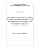 Luận văn Thạc sĩ Kinh tế: Các nhân tố ảnh hưởng đến quyết định sử dụng dịch vụ Internet banking của khách hàng cá nhân tại Ngân hàng thương mại cổ phần Ngoại thương Việt Nam chi nhánh TPHCM