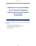 Unix for Security Professionals full