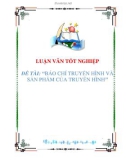 Luận văn: Báo chí truyền hình và sản phẩm của truyền hình