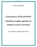 Đề tài Convergence of the parabolic Ginzburg-Landau equation to motion by mean curvature 