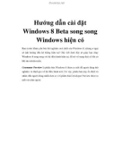 Hướng dẫn cài đặt Windows 8 Beta song song Windows hiện có