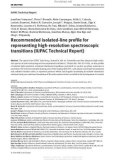 Recommended isolated-line profile for representing high-resolution spectroscopic transitions (IUPAC Technical Report)