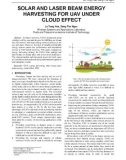 Solar and laser beam energy harvesting for UAV under cloud effect