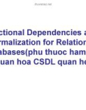 Functional Dependencies and Normalization for Relational Databases